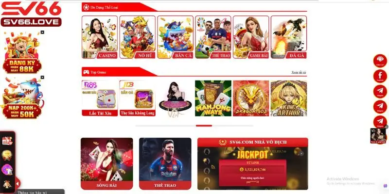 SV66 19 Thống kê các sảnh game SV66 nổi bật
